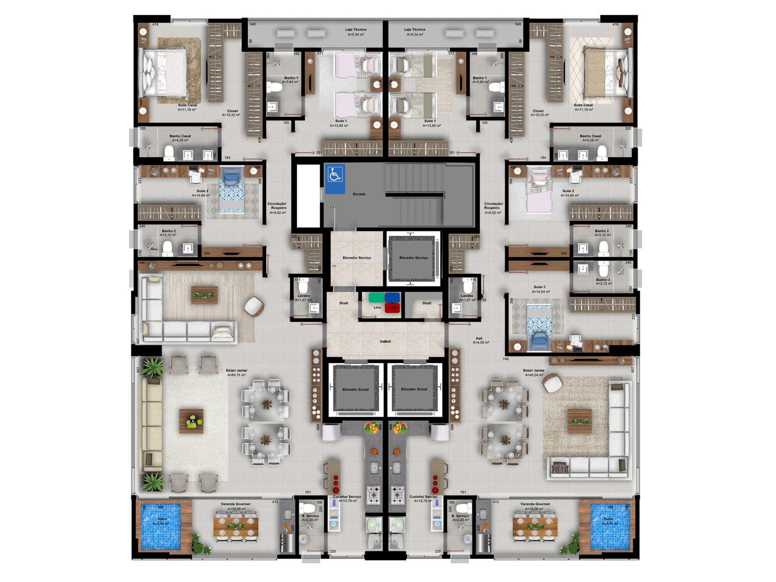 A-13-T1- Imp. Torre Lua – Pav. Penthouse 34 ao 36